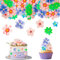 Essbare Blüten Tortendeko,32 Stk Essbare Blumen für Torte,Essbare Tortendeko Blumen Bunt,Tortendeko Blumen Essbar,Esspapier Blumen Cupcake Deko Geburtstag,Kuchen Deko Blumen Essbar für Hochzeit, Taufe