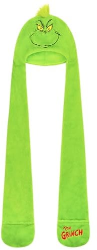 The Grinch Mütze Damen und Handschuhe Winter Set, Winter-Accessoires, Lustige Mütze, Geschenke für Frauen (Grün 1 Stk)