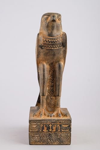 Antike ägyptische Falke Vogel Horus Statue schwerer schwarzer Stein hergestellt in Ägypten