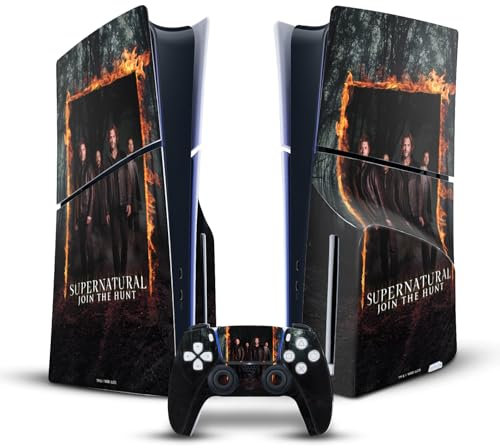 Head Case Designs sous Licence Officielle Supernatural Groupe De La Saison 12 Art Clé Vinyle Autocollant De Jeu Peau Compatible avec Sony PS5 Slim/Pro Disc Edition Console & DualSense Controller