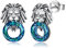 MEDWISE Löwe Ohrringe 925 Sterling Silber Löwe Ohrstecker Kristall Ohrringe Tier Ohrringe Löwe Kleine Ohrringe Hypoallergen Schmuck für Unisex Herren Freund Damen Teenager Geschenk
