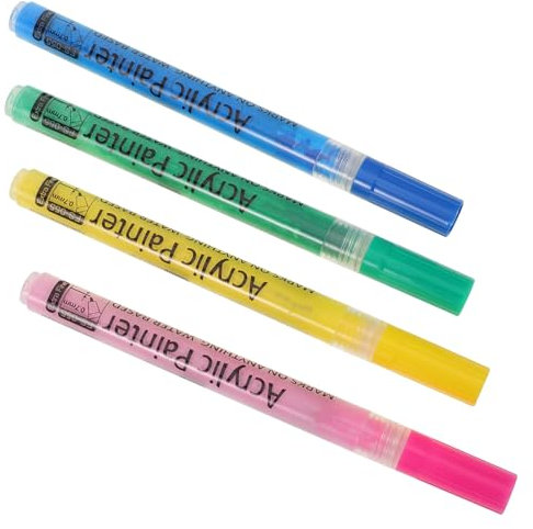WHAMVOX 4pcs Golf Club Marker Paint Pens for Golf Club Heads and Shafts Easy Identification and Unique Designs Yellow Green