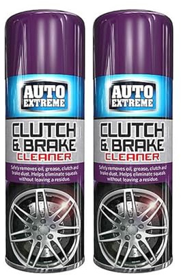 DIOXSTAR Clutch & Break Cleaner, Grease Removing Spray, Safely Removes Oil, Grease, Clutch & Dust, Easy and Quick Spraying Operation, Easy Application, 400ml (2)