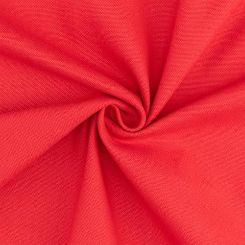 Canvas Stoff gewaschen, uni rot (Länge am Stück: ab 50cm / Breite: 150cm)