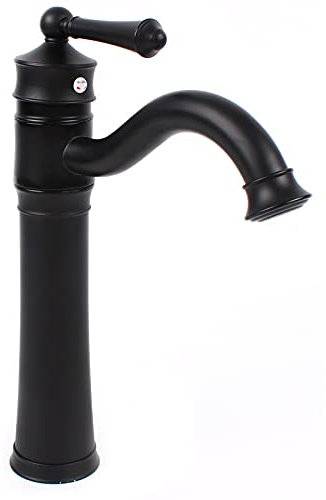 Robinet rétro pour salle de bain - Noir - Robinet de cuisine - Mitigeur monocommande vintage pour salle de bain