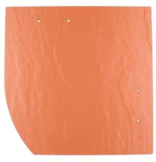 10 Stück Naturschiefer Schiefer Dach Fassade Gaube Wabe universal Bogen Uni (30x30 cm rechts ZIEGEL)
