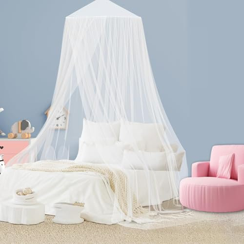 Mosquito Netz Reise, Betthimmel, Moskitonetz Bett Rund – Mückenschutz für Einzel und Doppelbett – Reise und Zuhause Insektenschutz – Indoor & Outdoor (0,6 × 2,5 × 11 m)