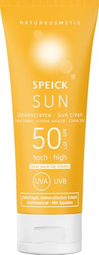 Speick Sonnencreme LSF 50 – verbesserte Rezeptur, für Kinder & Erwachsene, mineralisch mit Zinkoxid, Naturkosmetik, Gesicht & Körper, vegan und unparfümiert, 60ml