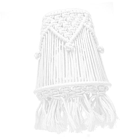 Holibanna Pantalla De Lámpara De Cuerda De Algodón Pantallas De Lámpara De Mimbre Pantalla De Lámpara De Macramé Lámpara Iluminación Bohemia Pantallas De Lámpara De Techo