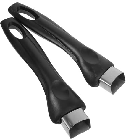 OFFSCH 2pezzi Manico Staccabile in Acciaio per Pentole e Padelle Manico di Ricambio per Pentole Domestiche Impugnatura Comoda e Isolata Termicamente