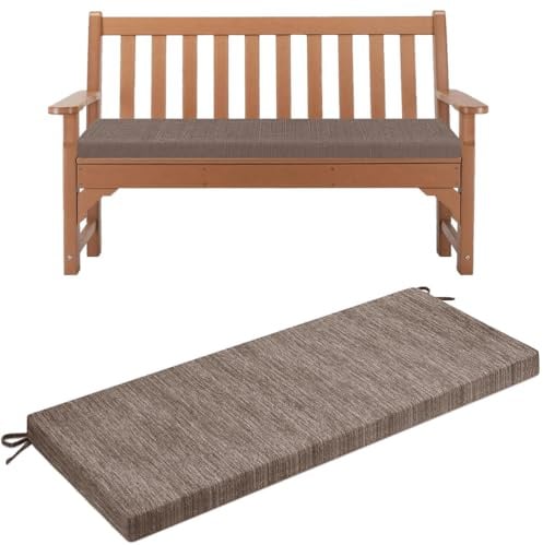 Bankauflage Outdoor, Sitzkissen Sitzauflage Sitzpolster Bank Leinenstoff, Waschbare Gartenbank Auflage Bankkissen, Abnehmbarer Bankauflagen Sitzbank Auflage Sitzauflage Gartenbank,No9,170X40X5CM