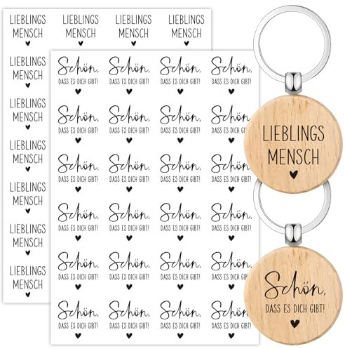 2Blatt Rub On Sticker für Schlüsselanhänger Holz zum Basteln Schön dass es dich gibt Aufkleber Lieblingsmensch Rub Ons Folie Transferfolie Personalisiert Anhänger DIY Abschiedsgeschenk Gastgeschenk