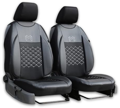 XTRM-CAR Sitzbezüge Motive Ergonomic passend für Mercedes Vito Viano - Autositzbezüge - 2 STK - SCHWARZ