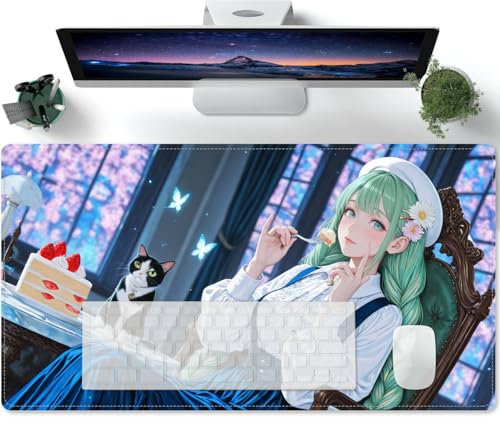 Mouse Mats for Desk Anime Patterns XXXL Extra Oversized Desk Pad Extended – Mouse Mat Pad for Keyboard 600x300x3mm