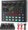 YQVEOT Table de mixage, Streaming en Direct for PC, Carte Son V8S avec 10 Effets sonores, 3 entrées
