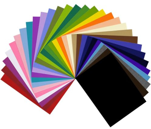 Vaessen Creative Filz Multipack - 30 Farben - A3 (30 x 42 cm) x 1 mm - 30 Bögen - zum Basteln & Nähen - für Kostüme, Blumen und Dekorationen