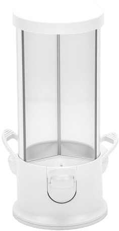 Chrees Candy Nut Dispenser, Versatile Large Capacity Clear Body with White Base, for Home Office Party Kitchen Retail Display