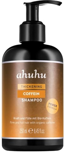 ahuhu Thickening Coffein Shampoo Power Formula (500ml) | Koffein für voller wirkendes Haar, Haarwachstum mit aktivierender Pflege, Gegen Haarausfall für mehr Volumen