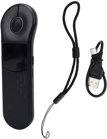 Depisuta Präsentations-Clicker, Kabellose Presenter-Fernbedienung, Wiederaufladbarer 2,4-G-Bluetooth-Präsentations-Clicker mit Touchpad für Computer, Laptop, Ergonomisch (Black)