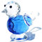 Valse & F Cristal Bluebird of Happiness Figurines de Collection en Verre Animal Figurine pour Décoration de Table