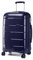 Kono Valise Bagage a Main Rigide en Polypropylène Léger 4 roulettes avec Serrure TSA (Bleu Marine, M (65cm - 66L))