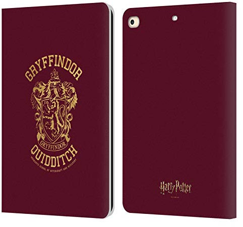 Head Case Designs Licenza Ufficiale Harry Potter Gryffindor Quidditch Deathly Hallows X Custodia Portafoglio in Pelle Compatibile con Apple iPad 9.7 2017 / iPad 9.7 2018