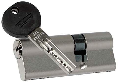 CILINDRO CON 5 CHIAVI PADRONALI UNIVERSALE PER SERRATURA-EUROPEA DI SICUREZZA-NEOS PER PORTE BLINDATE,MARCA ATRA-DIERRE.MISURE A=30mm.B=30mm. A+B=60mm.Sistema di cifratura a 6 perni in acciaio inox