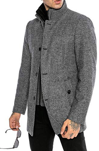 RED BRIDGE Cappotto da Uomo Giacca invernale elegante Transformable Honeycomb Grigio XL