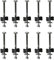 10 pièces Trampoline pièce Rechange Trampoline pour Trampoline Jardin, Outil stabilité Saut en Acier galvanisé, vis pour Fixer Le Trampoline, Accessoires Trampoline