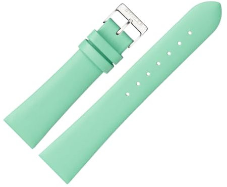 Stailer | Uhrenarmband aus echtem Leder | Lederarmband mit Edelstahl Metall Schließe |14mm (M)|14 mm (M)| Grün | Für Damen