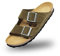 BOnova Schwanberg Velours-Leder. Echtleder Pantolette für Damen und Herren in 6 Farben. Hochwertiger Wildlederschuh mit erstklassigem Fußbett khaki 41
