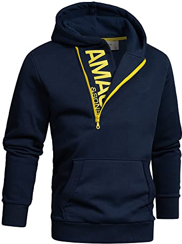 Amaci&Sons Herren Zipper Kapuzenpullover Sweatjacke Pullover Hoodie Sweatshirt 4026