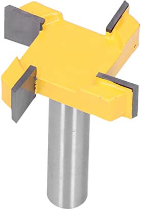 CNC Spoilboard Surfacing Router Bit, 8mm Shank 2 Inch Cutting Diameter Slab Flattening Planing Bit Tungsten Steel 4 Flute Tipped Slab Flattening Router Bit for Trimming and Grooving