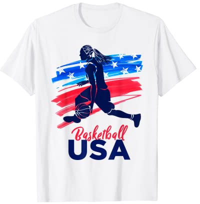 Damen Basketball USA Support Team Shirt Basketball Liebhaber T-Shirt