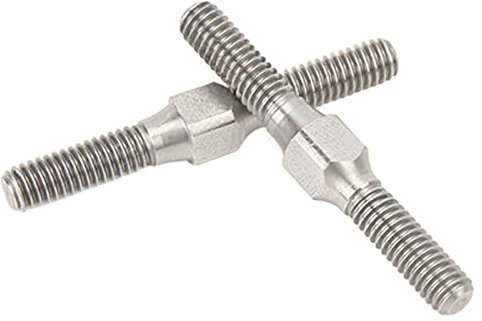 SUNGOOYUE 2 Pcs RC Turnbuckle Link, M4 34mm Steel Stable Performance RC Tie Rod Turnbuckle for ARRMA Granite 1/10 RC Car, Silver