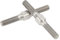 SUNGOOYUE 2 Pcs RC Turnbuckle Link, M4 34mm Steel Stable Performance RC Tie Rod Turnbuckle for ARRMA Granite 1/10 RC Car, Silver