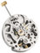 Dropfree Mechanisches Automatik-Uhrwerk für Ersatzteile, mechanische Armbanduhr mit automatischem Aufzug mit 3 Pins, silber