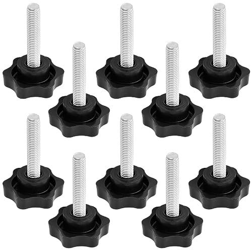 10 Pezzi Viti a Testa Zigrinata Stella Manopola di Bloccaggio Viti M6 / M8 Vite Manopola per Macchine Utensili Serraggio Maniglia della Macchina Viti a Macchina (M8/10pcs)