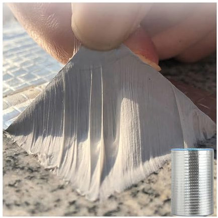 Butylband wasserdichtes Klebeband, Aluminiumfolie Butyldichtungsband für Leckagen, Butylkautschukband Aufschneiden für Boot, Rohrabdichtung, Dachriss, Wohnmobil, Markise, Fensterdichtung - 30cm x 5m
