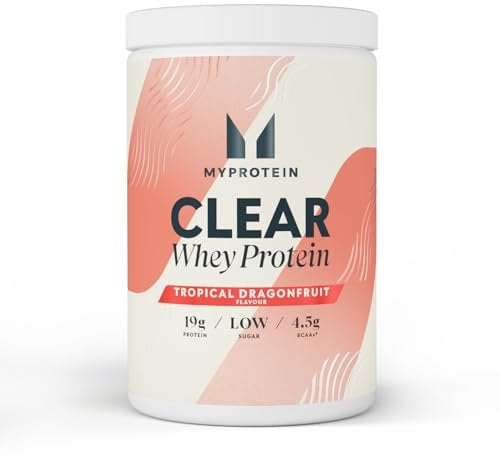 Myprotein Poudre de protéine d'isolat de lactosérum clair - Saveur de fruit du dragon tropical, alternative rafraîchissante au shake protéiné, 20 g de protéines et 4 g de BCAA par portion, idéal