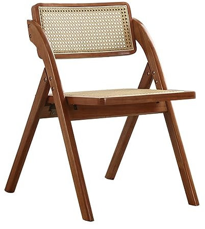Mgchowue Klappstuhl aus Holz – Leichter Rattan-Stuhl zum Klappen für Gäste oder Veranstaltungen – Zuhause Balkon Draußen Freizeit Rückenlehne Esszimmerstuhl