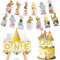 Klassische Winnie 1. Geburtstag Party Dekorationen, Vintage Winnie Milestone Foto Banner, One Cone Hut, The Pooh One Hochstuhl Banner Erster Geburtstag Dekorationen für Junge