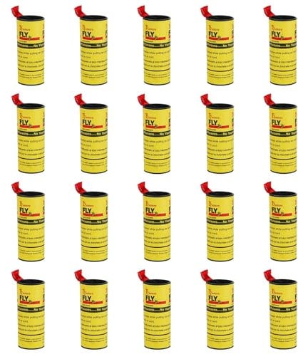 Lot de 20 pièges à mouches, ruban à mouches, rouleaux à mouches, pièges à moustiques collants, papier à mouches pour l'intérieur, pièges à mouches à fruits, convient pour l'intérieur et l'extérieur