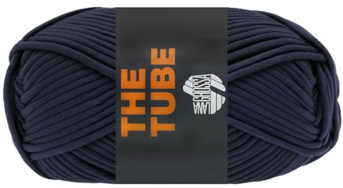 LANA GROSSA The Tube | Weiches & gefüllte, ideal geeignet für Home- Accessoires und Taschen | Handstrickgarn aus 60% Baumwolle & 40% Nylon | 200g Wolle zum Stricken & Häkeln | 114m Garn FB 21