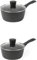 Bundle of Salter Cosmos Saucepans – Saucepan Set, 3-Piece Pans, 28/20 cm, Non-Stick Cooking Pots with Lids, Dishwasher Safe, Stay Cool Soft Handles, Induction Suitable, Strong & Durable, PFOA-Free