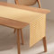GAMUSI Chemin de table rectangulaire anti-taches imperméable Vichy à carreaux 45 x 170 cm toucher tissu coton respirant et doux, couleur jaune
