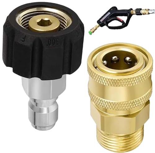 Pressure Washer Adapter, M22 Swivel to 3/8 Inch Pressure Washers Pressure Washer Attachments Power Washer Attachments Pressure Washer Lance Pressure Washer Accessories Pressure Washer Hose Fittings
