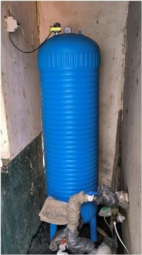 AviiSo Réservoir de Pression 50L 60L 100L 120L 150L 200L, Système de puits d'eau pour pompe d'irrigation/pompe à Jet de surpression d'eau, Réservoir sous pression d'eau vertical avec kit d'installatio