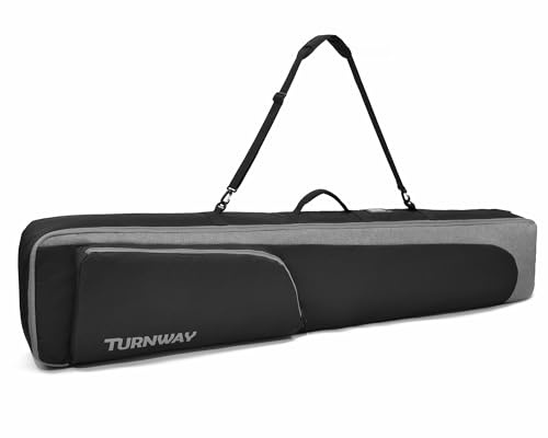 TurnWay Premium gepolsterte Snowboard-/Skitasche für Flugreisen, 900D Polyester, wasserdichte Stiefeltasche für bis zu 160 cm Ausrüstung, Transport, Aufbewahrung und Transport Ihrer