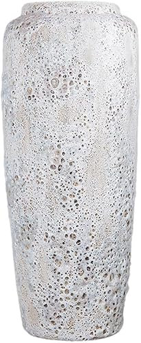 CONGRUI Große Bodenvase, weiß, Retro-Hotel, Ornamente, Keramikhandwerk (B 32 x H 80 cm)